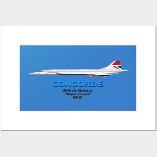 Concorde - British Airways "Negus Colours" Posters and Art